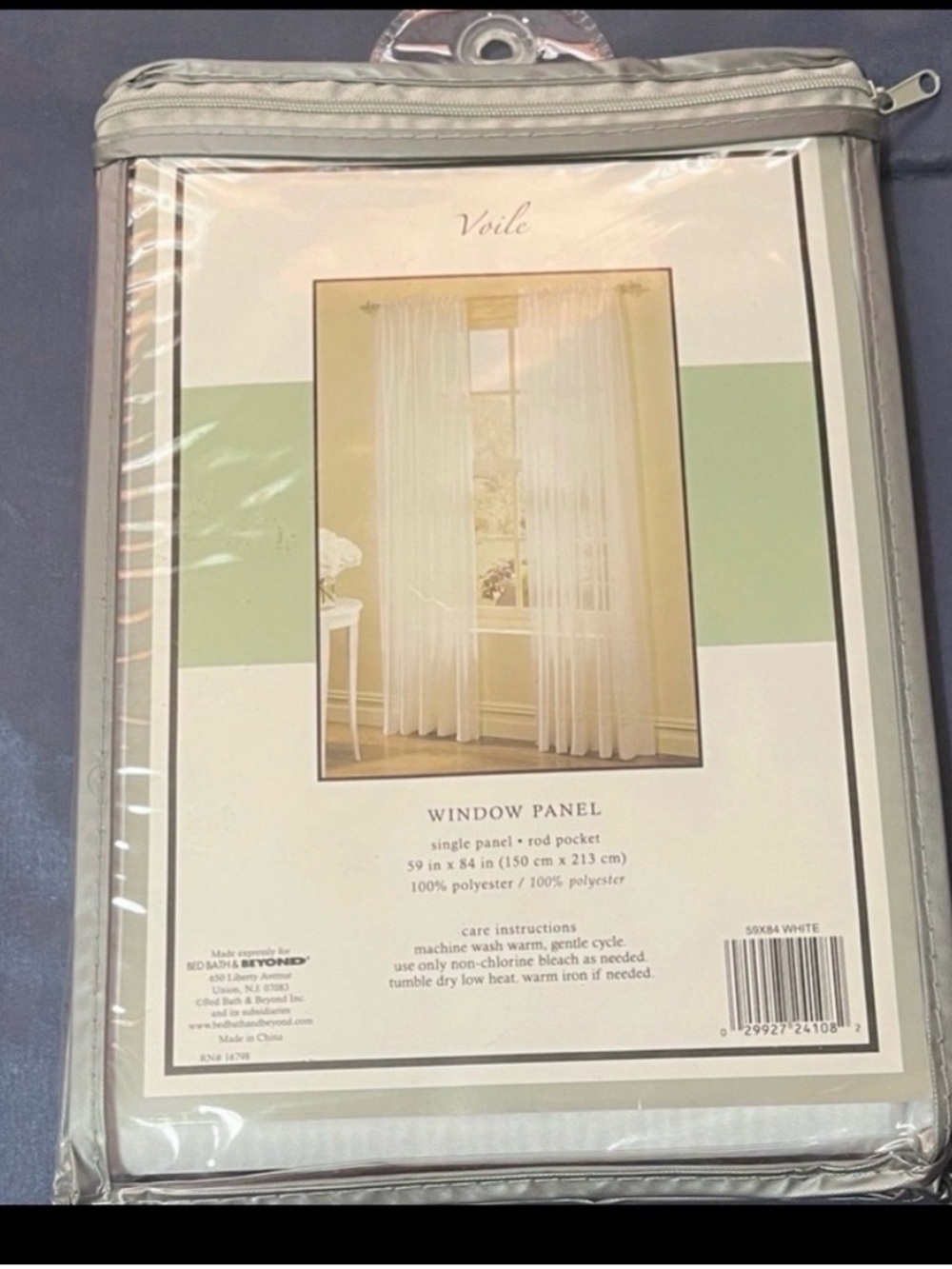 White Window Panel Curtain - Sheer Home Accent 59X84 inch